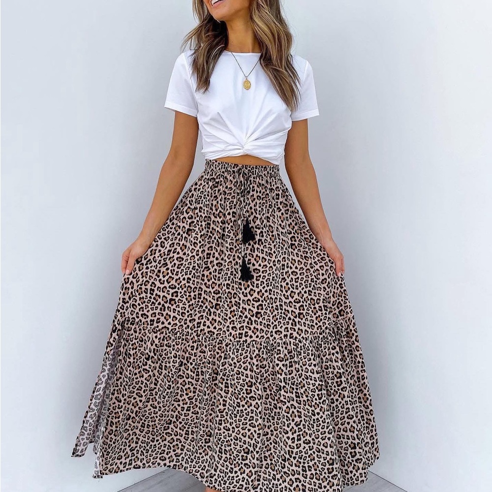 Petal & Pup Leopard Skirt